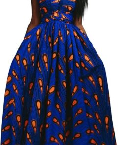 Mujer Vestido Africano Floral Falda Multifuncional Fiestas Elegante Larga