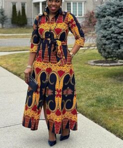 Ropa Africana Moda Para Mujer -Vestido largo africano